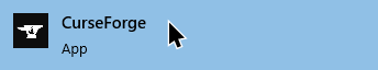 Image showing the CurseForge icon from Windows search.
